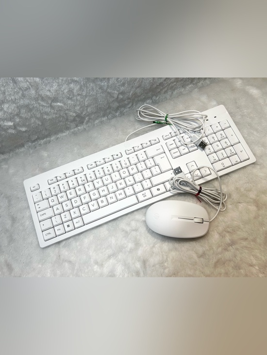 HP Other - HP WHITE SOFT TOUCH WIRED 10 KEY KEYBOARD & WHITE WIRED MOUSE